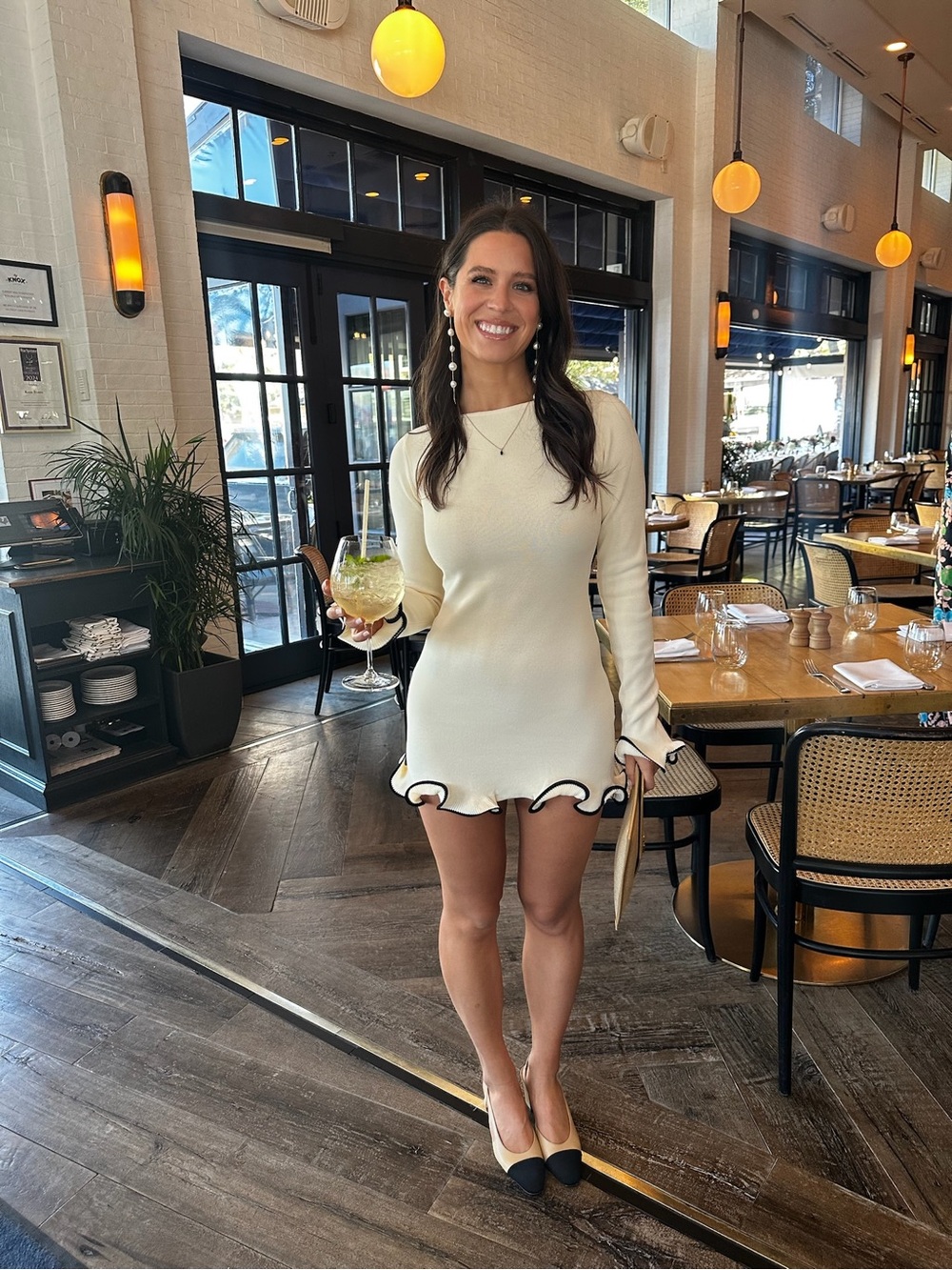 SAME Los Angeles Ruffle Hem Mini Dress